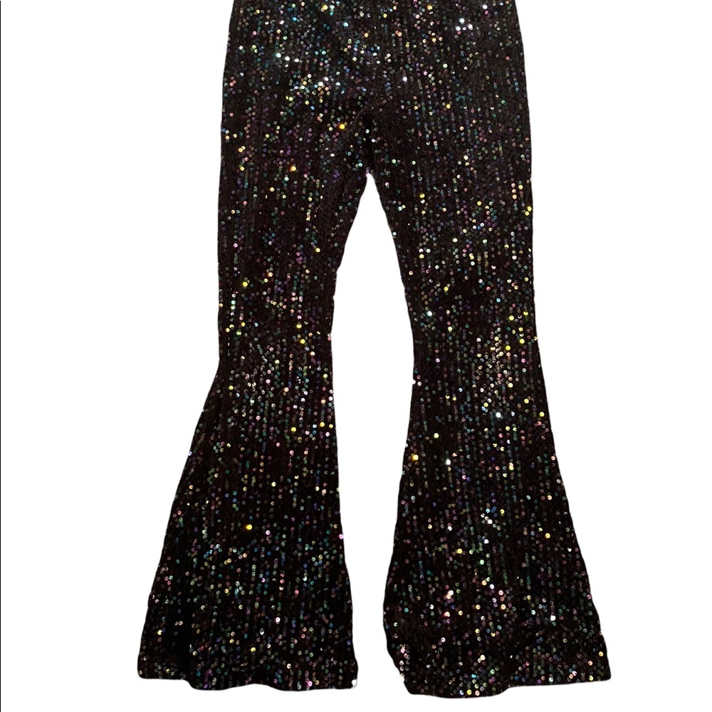 Free People pull on flare sequin pant
